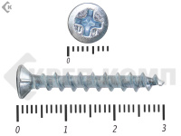 Шуруп оконный, крупная резьба, Белый цинк 4,1х30 Kn Фасовка (1000шт)