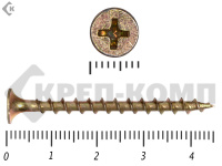 Саморез жёлтый цинк PH-2, по дереву 3,5х45 (50шт)