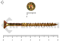 Саморезы Конструкционные, потай Torx, желтый цинк   4.5х 60 мм (200 шт) 