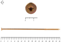 Саморезы Конструкционные, потай Torx, желтый цинк   8.0х340 мм (50 шт) 