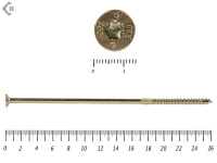 Саморезы Конструкционные, потай Torx, желтый цинк   8.0х260 мм (50 шт) 