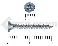 Саморез белый цинк POZY  2,5х20 Фасовка (3000шт)