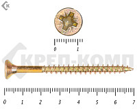 Саморез желтый цинк POZY 6х 70 Фасовка (150шт)