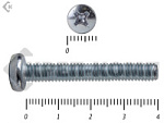 Винт полуцилиндрическая головка,цинк DIN7985 4х40 Фасовка (200шт) – фото