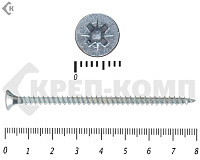 Саморез белый цинк POZY 4,5х80 Фасовка (200шт)