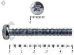 Винт полуцилиндрическая головка,цинк DIN7985 5х 50 Фасовка (300шт) – фото