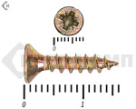 Саморез желтый цинк POZY 3,5х16 Фасовка (3000шт), следы окисления (доп. скидка -50%) – фото