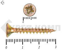 Саморез желтый цинк POZY 4,5х35 (60шт)