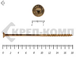 Саморезы Конструкционные, потай Torx, желтый цинк   6.0х180 мм (10 шт) – фото