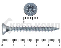 Саморез белый цинк POZY 4,5х50 (4500шт)